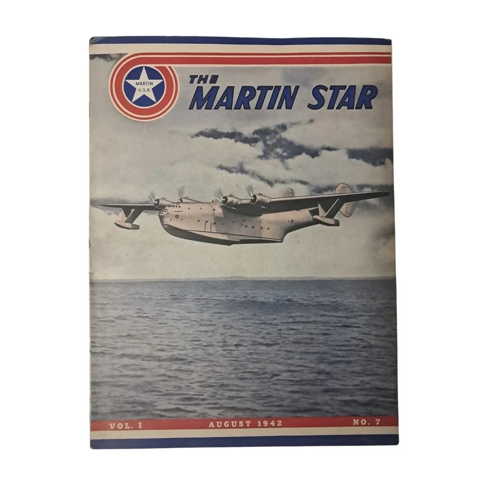 V1 - First Issue Lot Of 4 Martin Star Aircraft Mag 1942. June, July, Aug, Dec